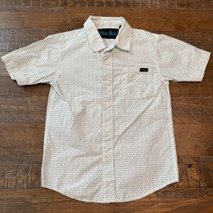 Boys Bold Blue Sz 12 White Short Sleeve Shirt Pattern
